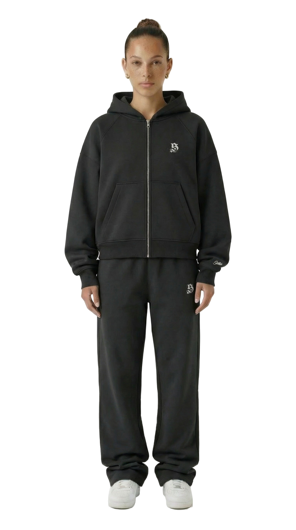 BASIC TRACKSUIT DARK GREY  (ZIPPER + JOGGER)
