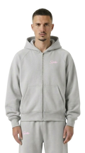 CHROME ZIPPER GREY/PINK