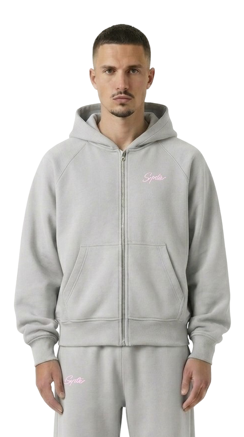 CHROME ZIPPER GREY/PINK