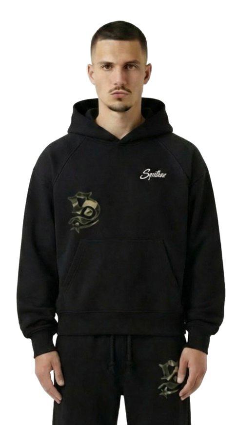 HOODIE BLACK/CAMOUFLAGE