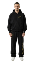 CHROME TRACKSUIT BLACK/YELLOW BUNDLE (JOGGER + ZIPPER)