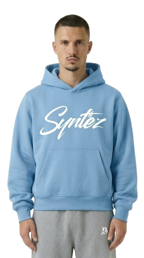 HOODIE SYNTHEZ LOGO BLUE/WHITE