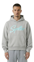HOODIE SYNTHEZ LOGO GREY/TIFFANY