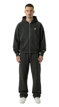 BASIC TRACKSUIT DARK GREY  (ZIPPER + JOGGER)
