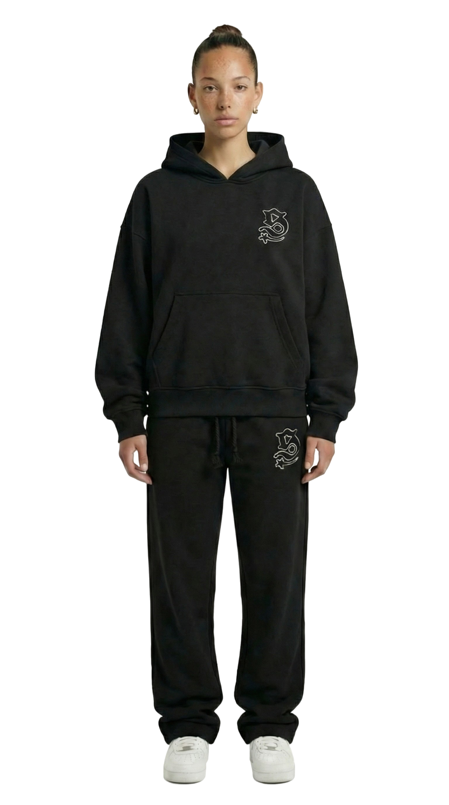 PATCHIE TRACKSUIT BLACK BUNDLE (JOGGER + HOODIE)