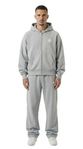 BASIC TRACKSUIT GREY  (ZIPPER + JOGGER)
