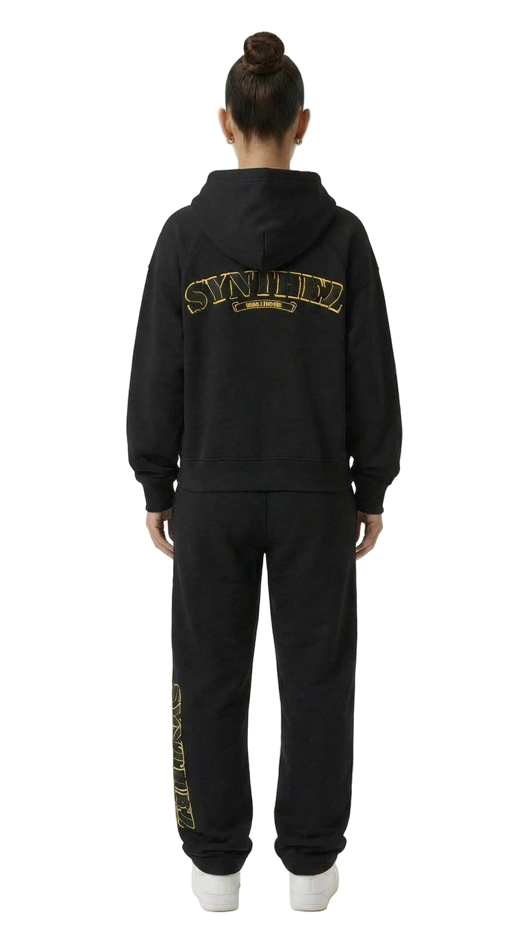 CHROME TRACKSUIT BLACK/YELLOW BUNDLE (JOGGER + ZIPPER)
