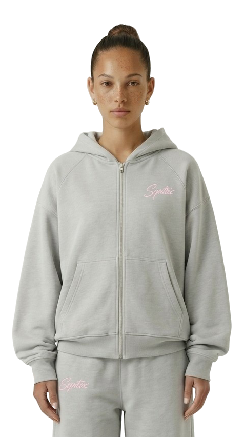 CHROME ZIPPER GREY/PINK