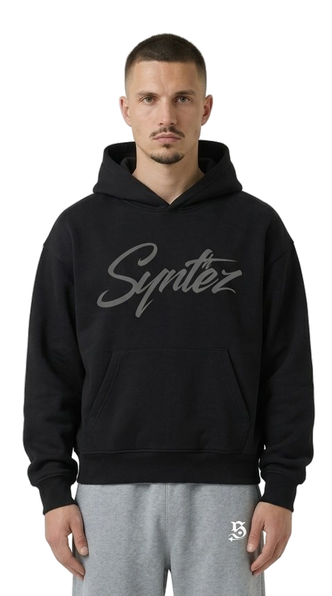 HOODIE SYNTHEZ LOGO BLACK/GREY