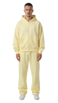 BASIC TRACKSUIT BEIGE/YELLOW (ZIPPER + JOGGER)