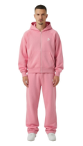 BASIC TRACKSUIT PINK (ZIPPER + JOGGER)