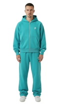 BASIC TRACKSUIT TIFFANY BLUE (ZIPPER + JOGGER)