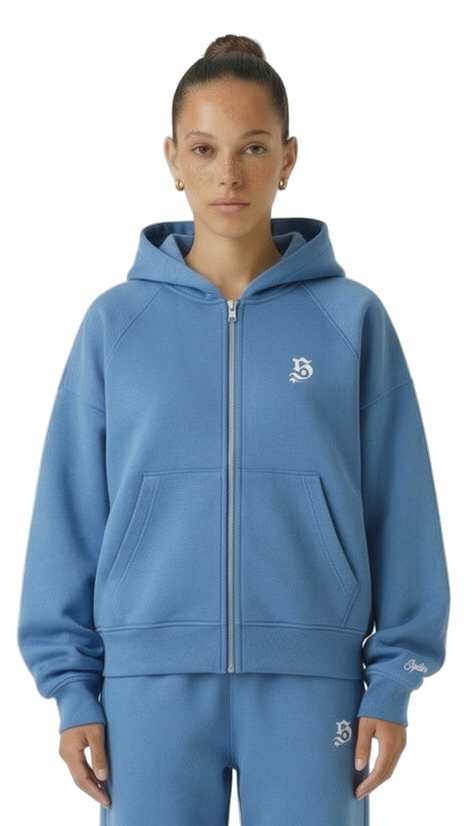 BASIC ZIPPER LIGHT BLUE
