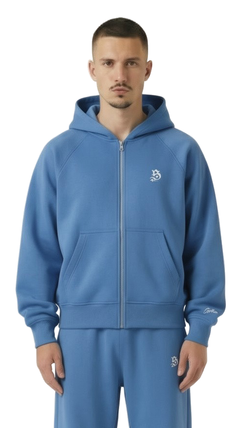 BASIC ZIPPER LIGHT BLUE