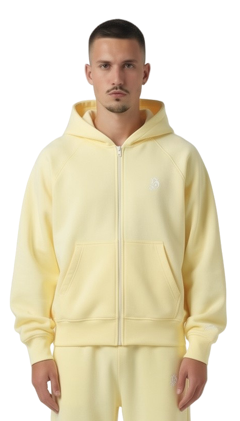 BASIC ZIPPER BEIGE/YELLOW