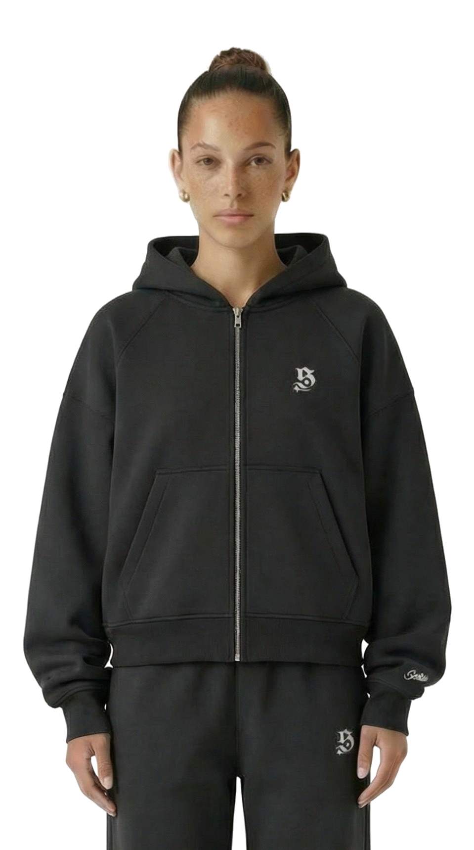 BASIC ZIPPER DARK GREY