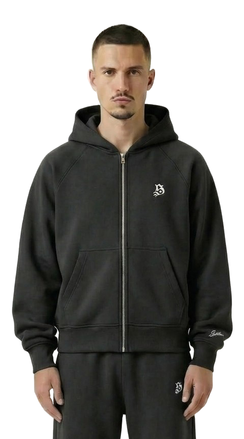 BASIC ZIPPER DARK GREY