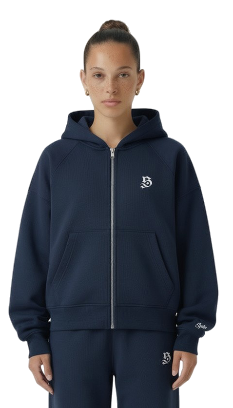 BASIC ZIPPER NAVY BLUE
