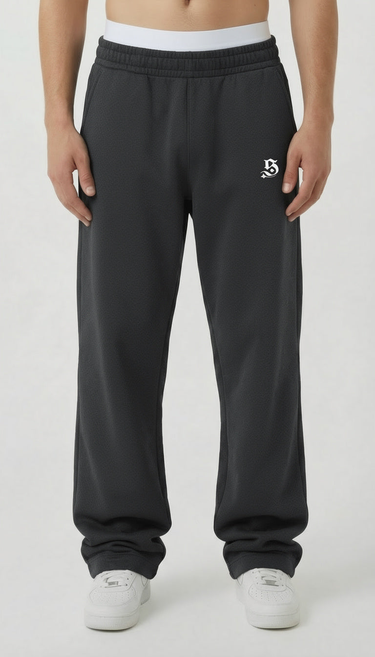 BASIC TRACKSUIT DARK GREY  (ZIPPER + JOGGER)