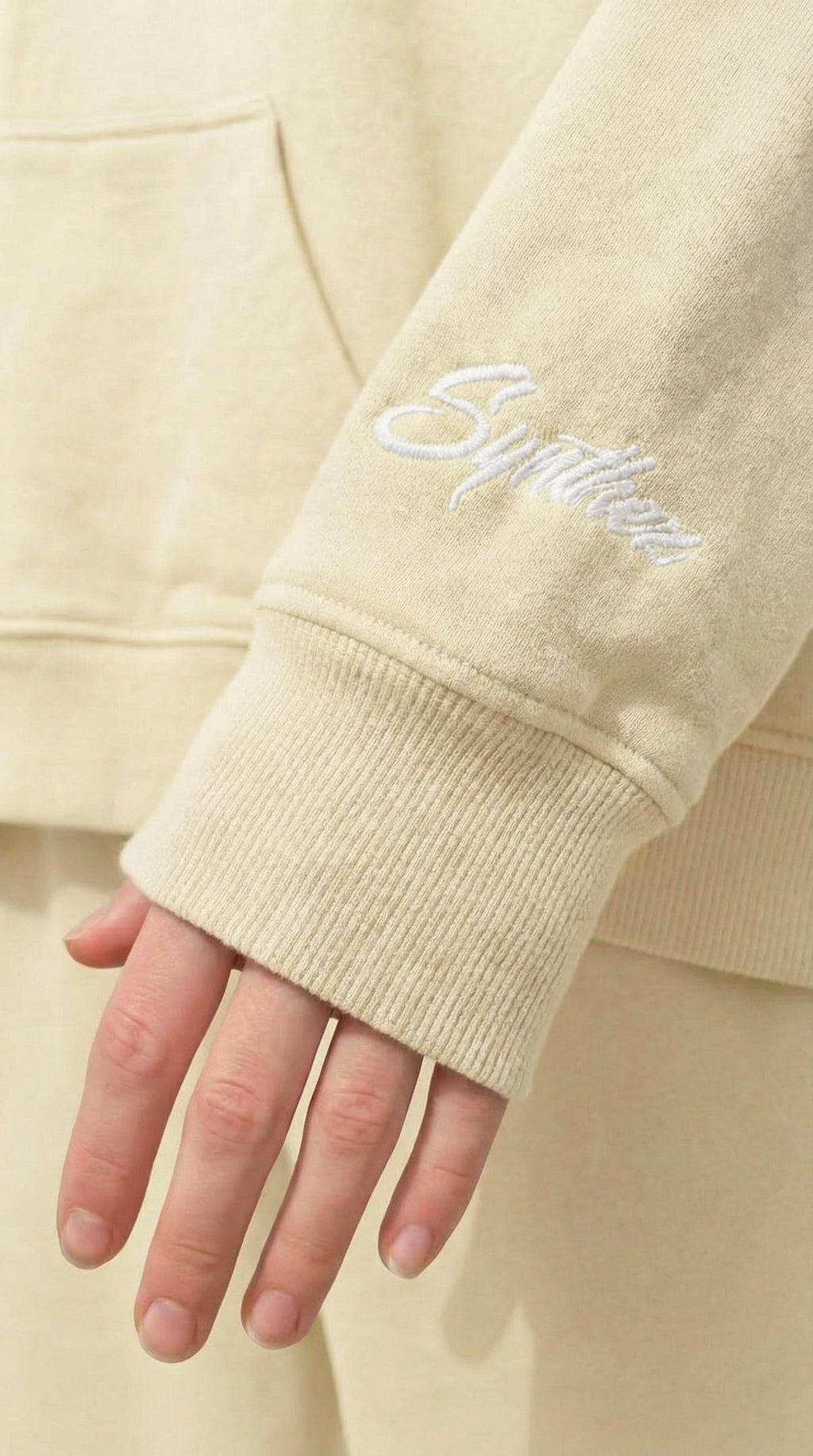 BASIC TRACKSUIT BEIGE/YELLOW (ZIPPER + JOGGER)