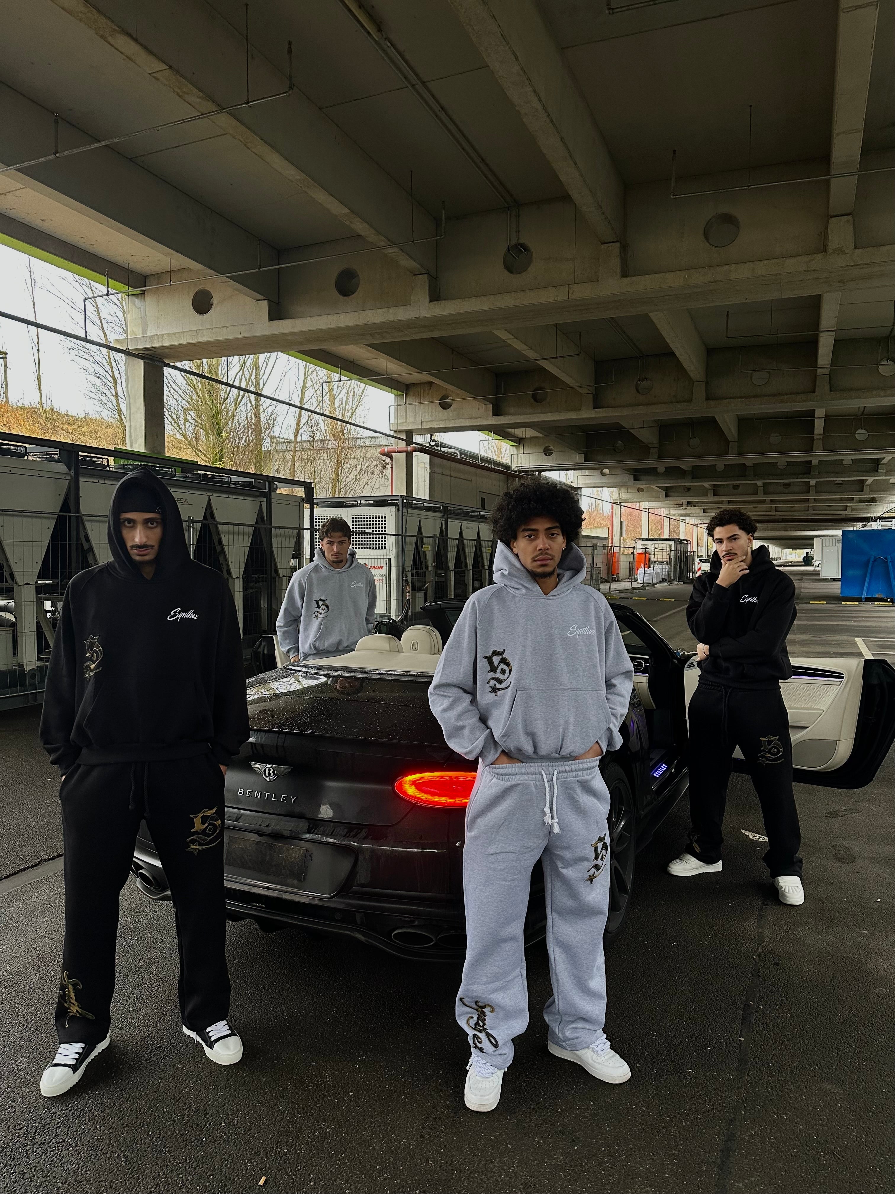 CAMOUFLAGE TRACKSUIT BUNDLE BLACK (JOGGER + HOODIE)