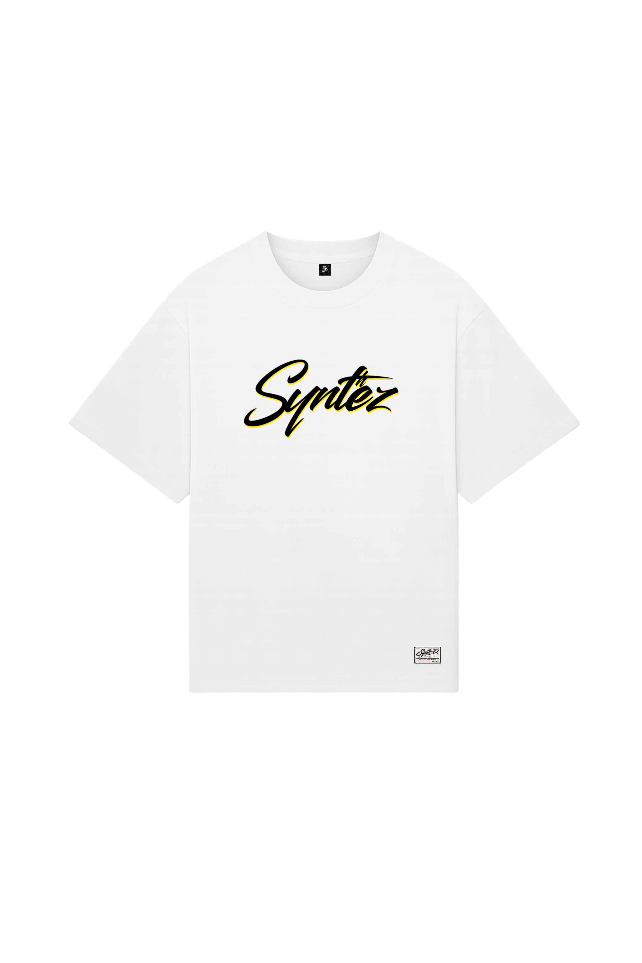 T-shirt classic white/yellow