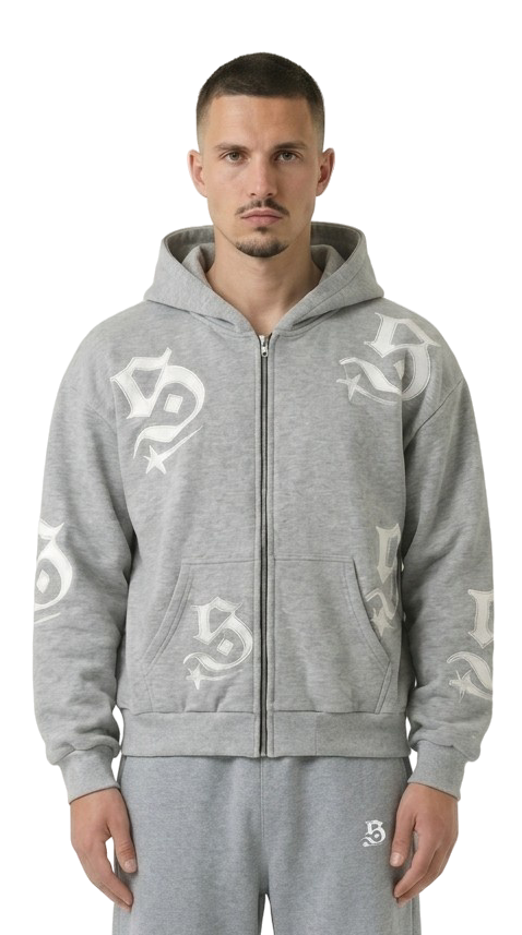 PATCH ZIPPER GREY